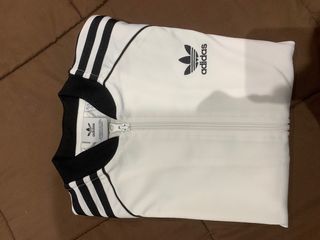 Chaqueta Adidas Blanca con Rayas Negras