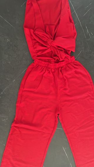 Completo rosso con nodo ( indossato meraviglioso )