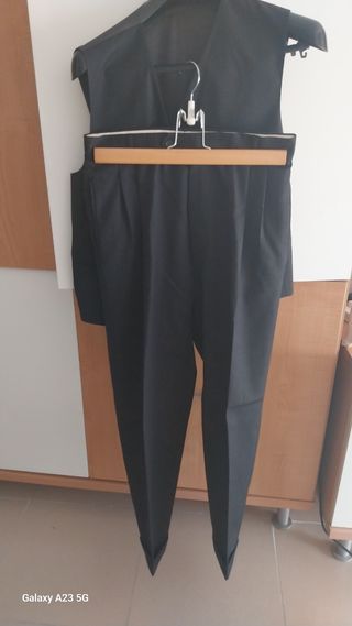 Traje Boss Gris Completo Chaleco y Pantalón 