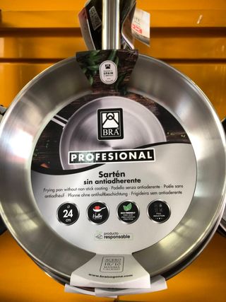Sartén BRA Profesional 24cm Acero Inox