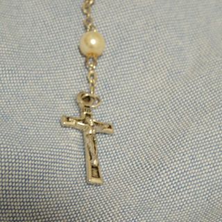 Pulsera Rosario Perlas naturales. Virgen de Fátima
