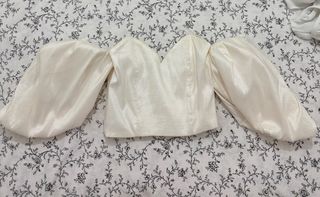 Corset Bershka Beige/Blanco
