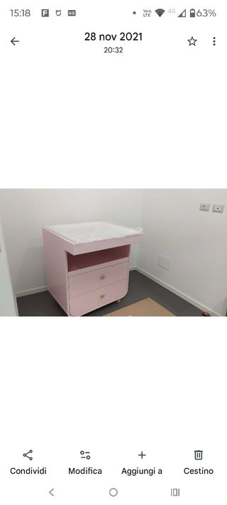 Fasciatoio Ikea Myllra Rosa