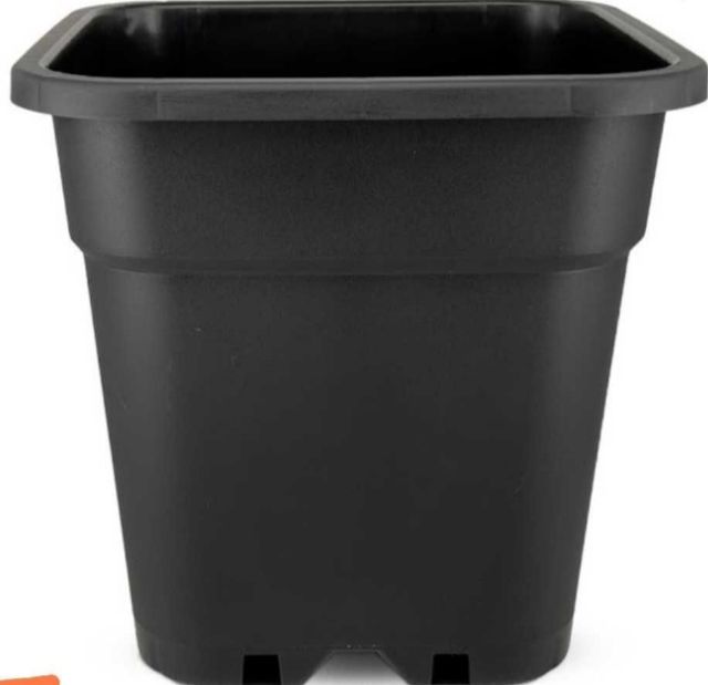 Vasos Quadrados Pretos em Plástico