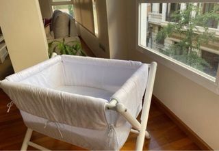 Minicuna La Giraffa Blanca y Azul