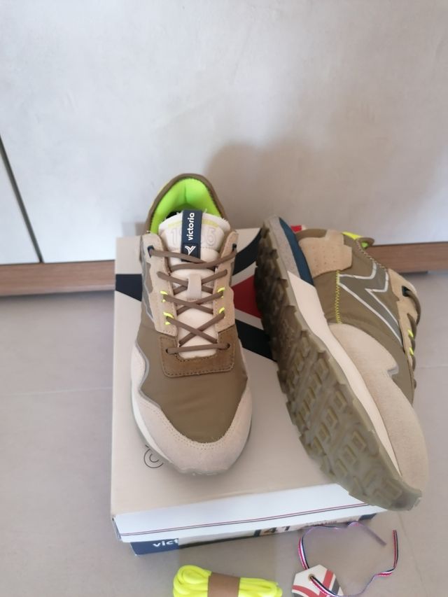 Scarpe Victoria Uomo Taglia 41 Marrone/Verde