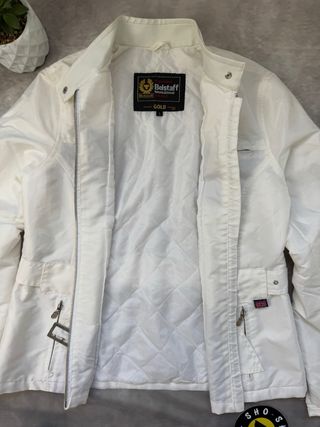 Chaqueta Belstaff Gold Label Blanca T.L Mujer moto
