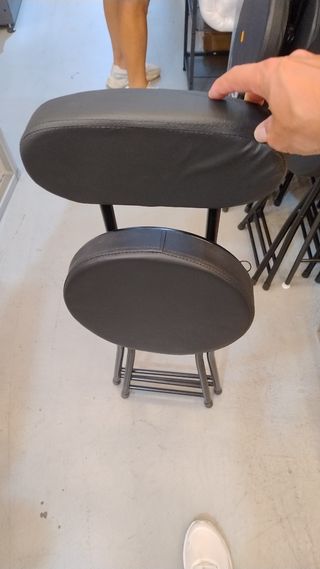 Silla Negra Plegable con Respaldo 4 sillas 