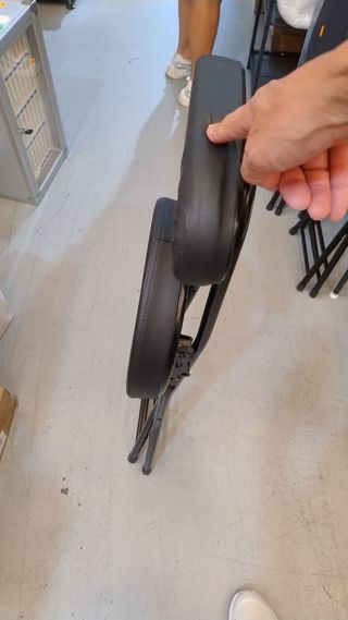 Silla Negra Plegable con Respaldo 4 sillas 