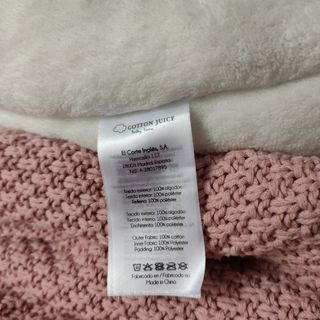 Saco para capazo. Marca Cotton juice. Color rosa.