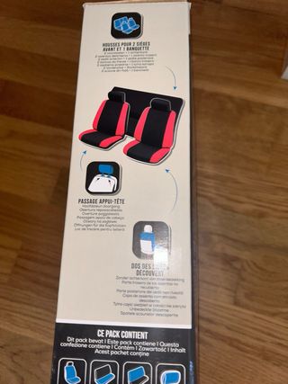 Fundas para coche 2 asientos + banqueta