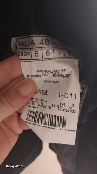 Traje Lana Burberrys Talla M Negro