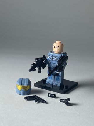 Halo light blue warior - Figurine Type Lego Halo