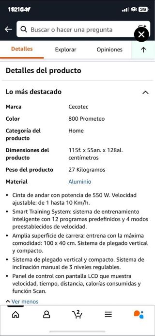 Cinta de correr Cecotec