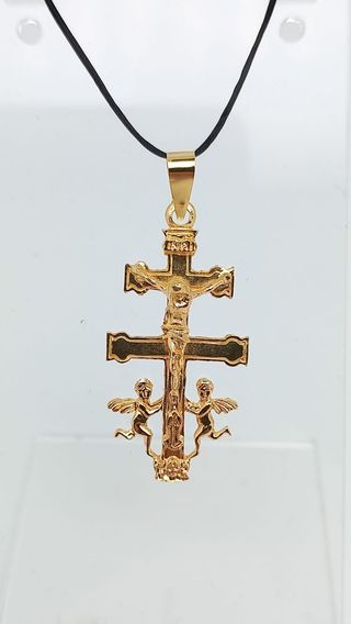 J-0762 Cruz de Caravaca Oro 18K