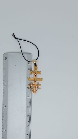 J-0762 Cruz de Caravaca Oro 18K