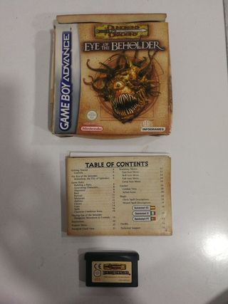 Videojuego Retro game boy advance dungeons Dragons