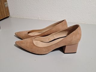 Zapatos Zara Tacon Bajo Mujer