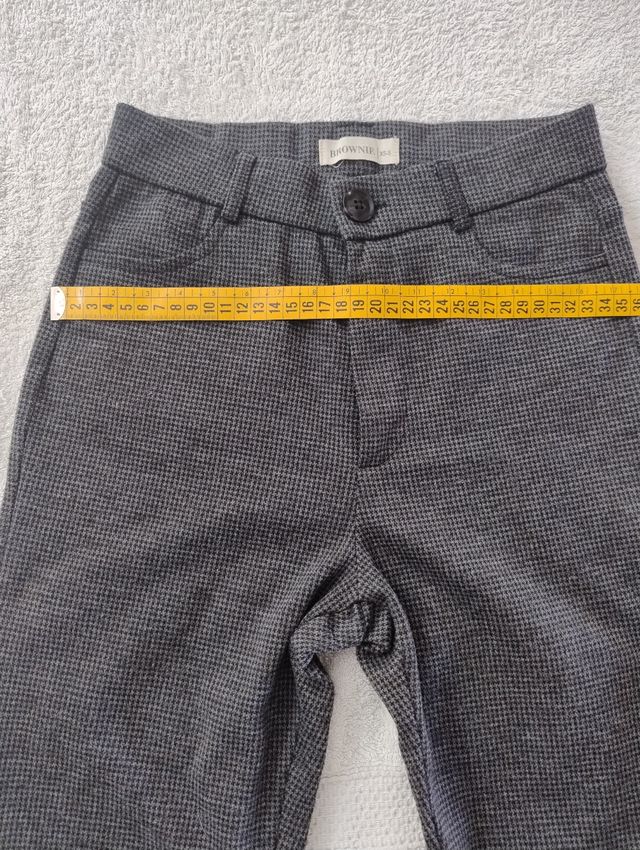 Pantalón lanilla Brownie pata de gallo gris