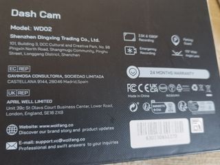  Dash Cam Coches  Wolfang 2.5K Delantera y Trasera