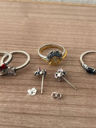 Anillos Pandora Corazón y Lazo