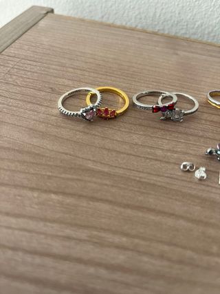 Anillos Pandora Corazón y Lazo