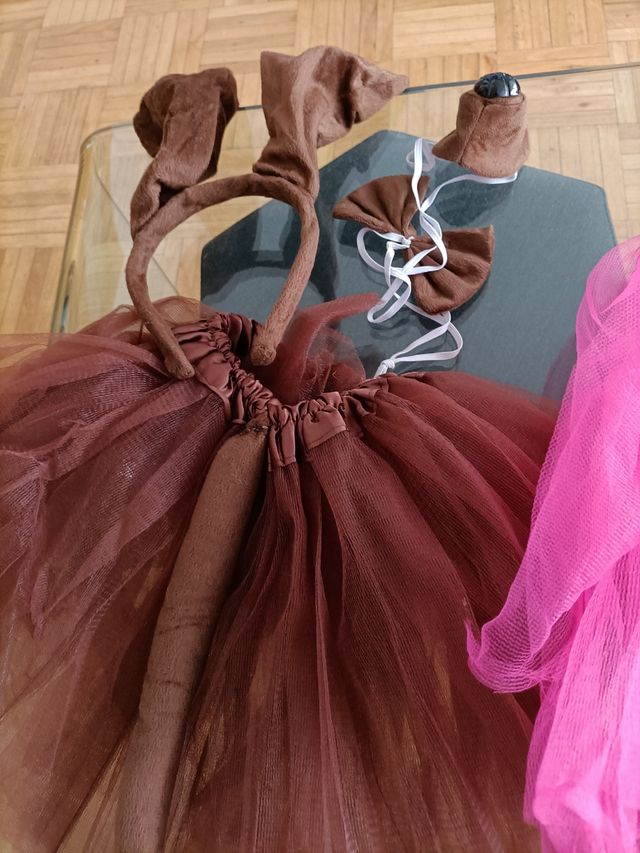 Disfraz Tutú Marrón y Rosa