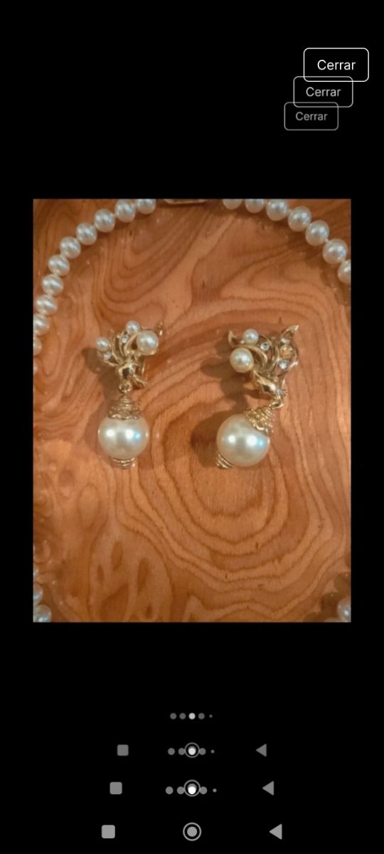 Gargantilla y pendientes Golgi perlas