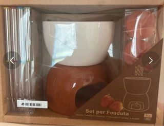 Set Fonduta Ceramica con Forchettine