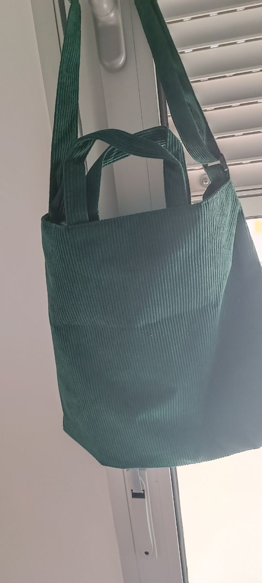Bolso de pana verde