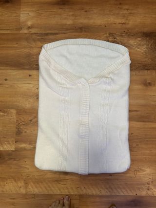 Saco de bebé rosa claro blanco por dentro