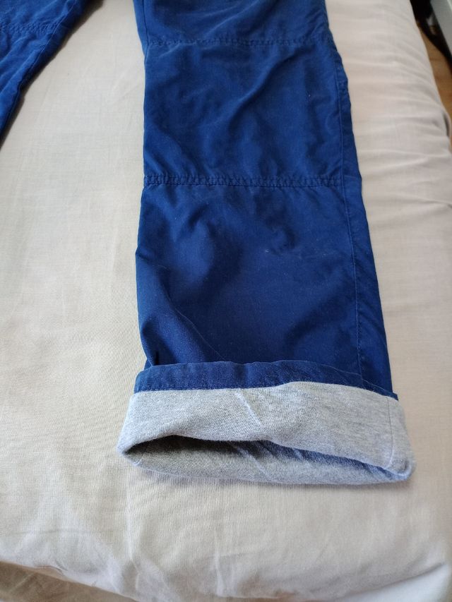 Pantalón forrado niño azul