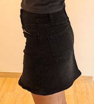 Black Skirt - Falda Vaquera Negra - Talla S