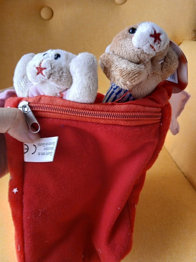 Peluche Ti Amo con cuore blu