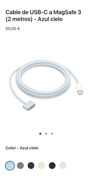 Cable Apple  Carga USB-C a MagSafe 3 MacBook 2m