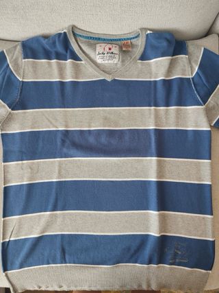 Jersey Jacky Wilkins Rayas Azul/Gris 