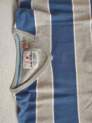 Jersey Jacky Wilkins Rayas Azul/Gris 