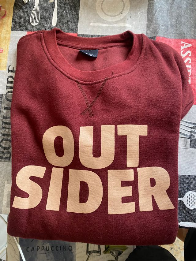 Sudadera Burdeos OUT SIDER Talla M