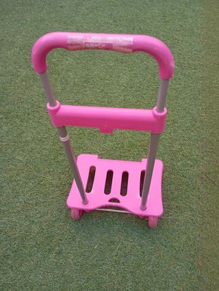 Carro portamochilas rosa