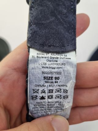 Cinturón trenzado Boggi Milano azul marino