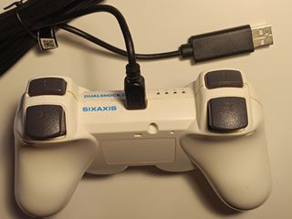 Mando DualShock 3 Sixaxis Blanco PS3 con cable 