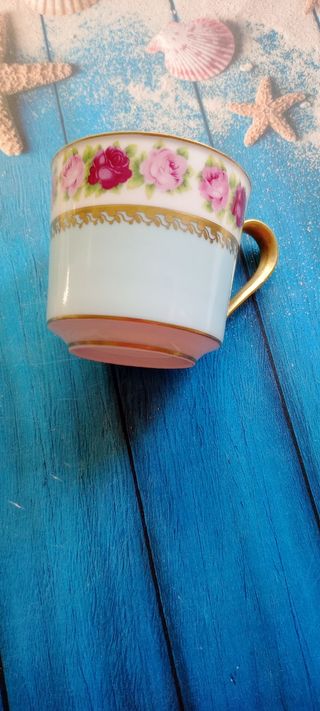 Tazza da tè anni '40 con rose