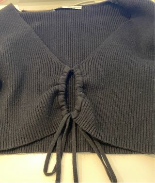 Zara Top Corto Negro