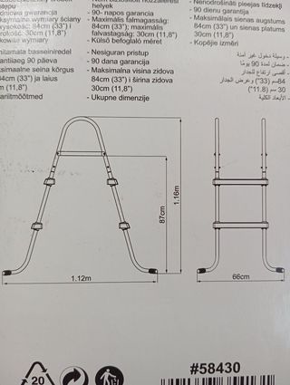 Escalera para piscina BESTWAY 