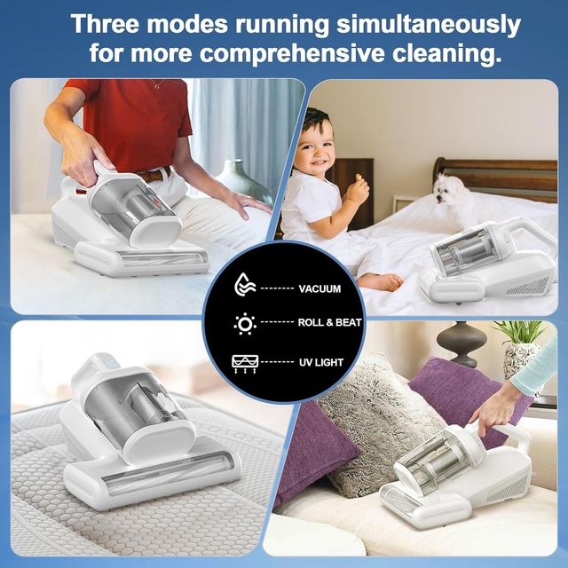 ☆ Aspirapolvere antiacari con luce UV e calore