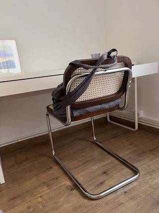 Silla moderna madera y metal
