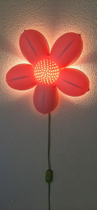 Lámpara infantil flor rosa