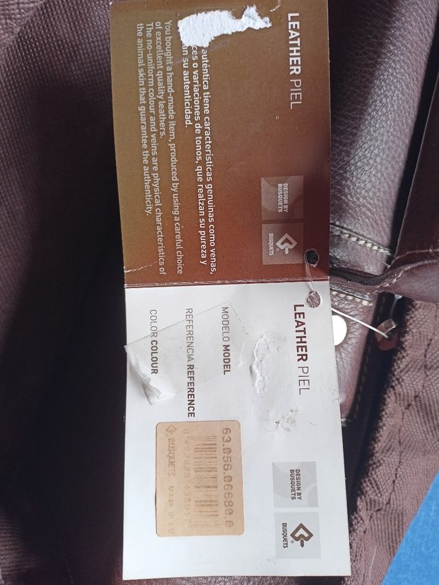 Cartera de piel artesanal con asa Nueva a estrenar