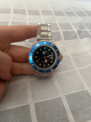 Reloj B. Infantil Azul y Plateado