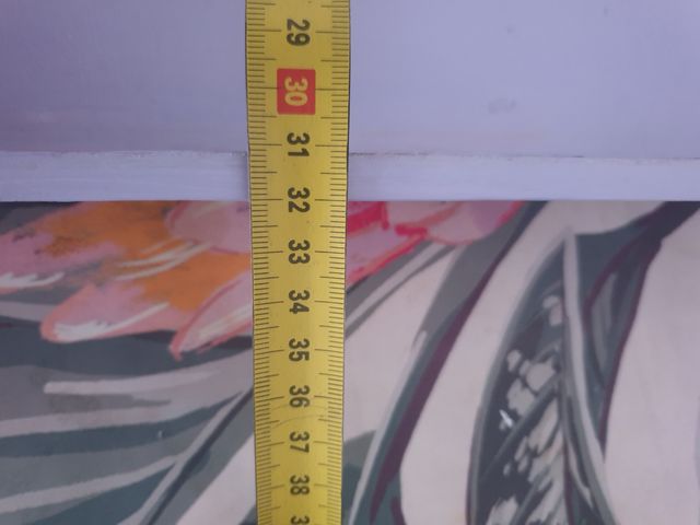 Vassoio decorativo in legno viola e bianco